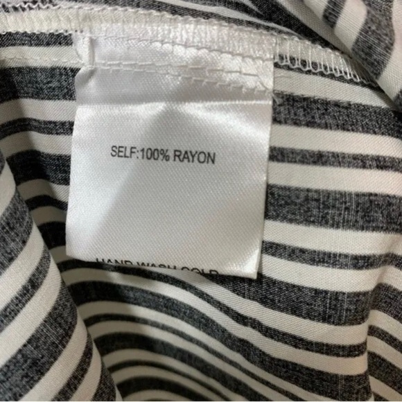 Jane & Delancey Set 2 Blouses White Black Stripes Boyfriend Fit Bundle Top Sz M - Picture 10 of 16
